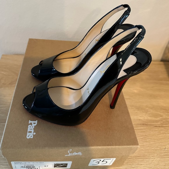 Christian louboutin Gamma Talon 120 patent sling back heels - Picture 5 of 7